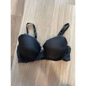 Victoria's Secret EUC Size 32D Dream Angels Demi Black Bra Lace Sexy Lingerie